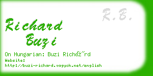 richard buzi business card